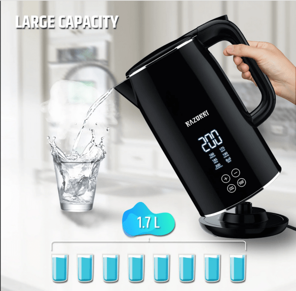 Premio Electric Digital Kettle PDK17A - 1.7L, Piano Black - Image 3