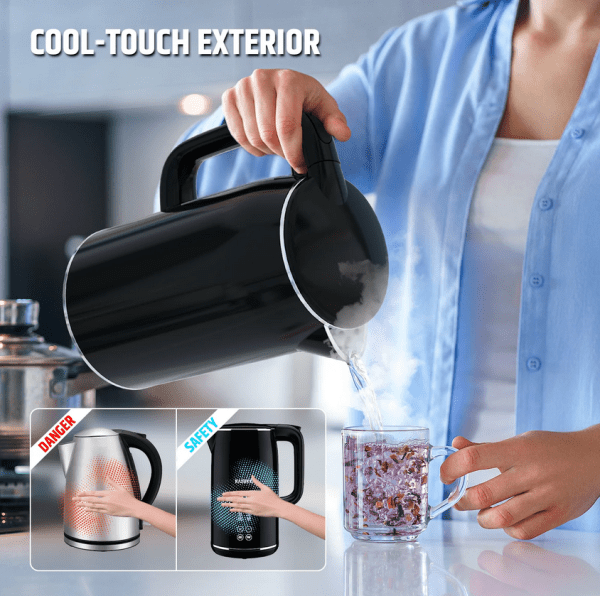 Premio Electric Digital Kettle PDK17A - 1.7L, Piano Black - Image 5